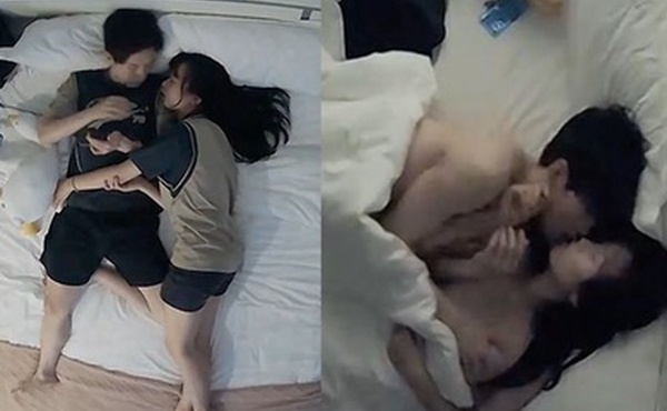 酒店摄像头偷拍大学生情侣开学炮超甜美清纯妹子