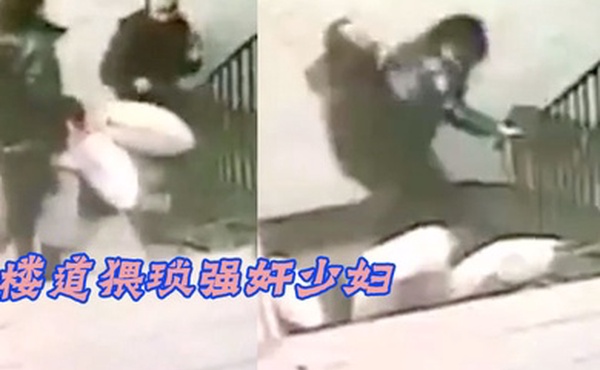 楼道猥琐强奸少妇精虫上脑了这是