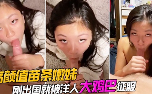 高颜值苗条嫩妹刚出国就被洋人大鸡巴征服_每天主动吃鸡巴求操