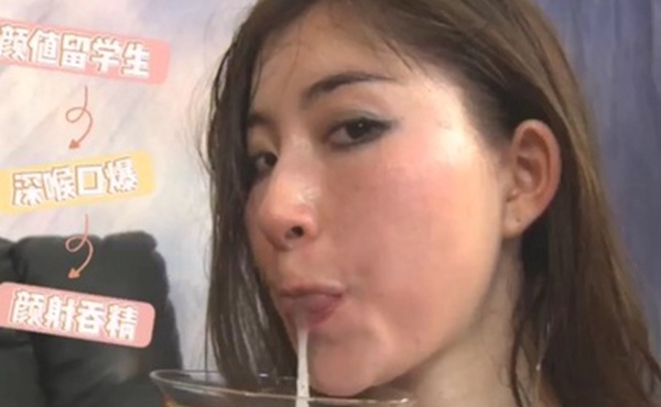 颜值留学生口爆吞精