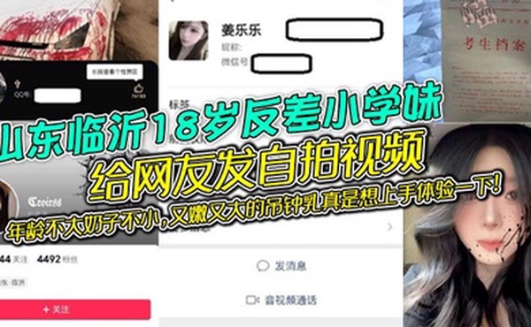 山东临沂18岁反差小学妹给网友发自拍视频年龄不大奶子不小又嫩又大的吊钟乳真是想上手体验一下